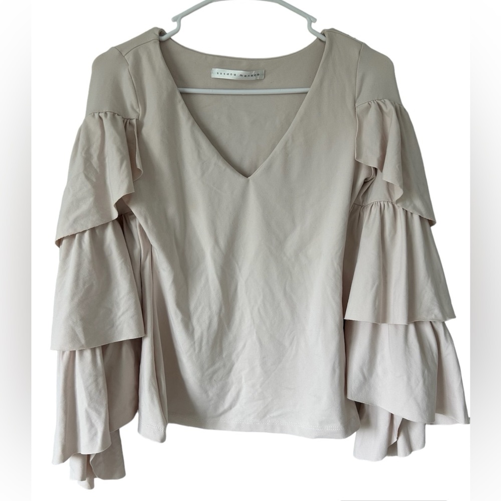 Susana Monoco tiered long sleeve top